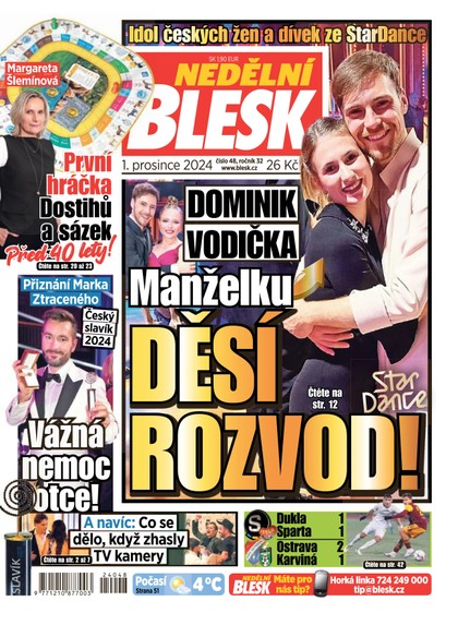 E-magazín NEDĚLNÍ BLESK - 01.12.2024 - CZECH NEWS CENTER a. s.