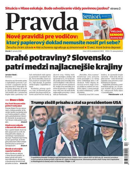 E-magazín Denník Pravda 21. 1. 2025 - OUR MEDIA SR a. s.
