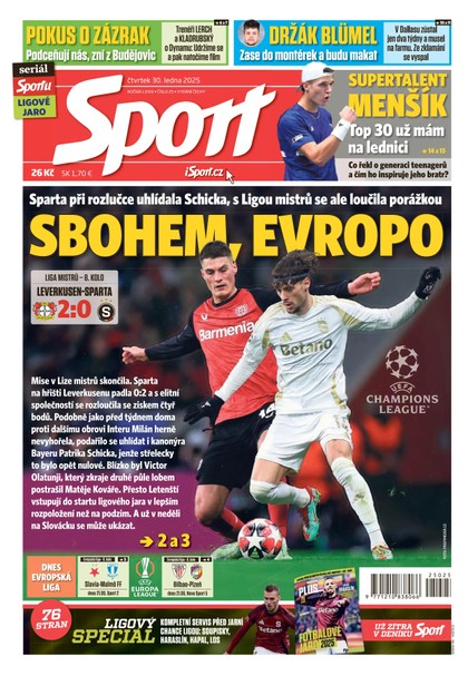 E-magazín Sport - 30.01.2025 - CZECH NEWS CENTER a. s.