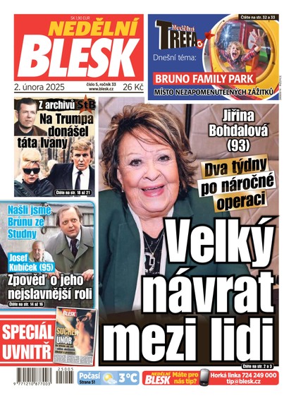 E-magazín NEDĚLNÍ BLESK - 02.02.2025 - CZECH NEWS CENTER a. s.