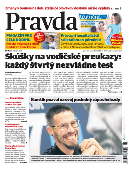 E-magazín Denník Pravda 6. 2. 2025 - OUR MEDIA SR a. s.