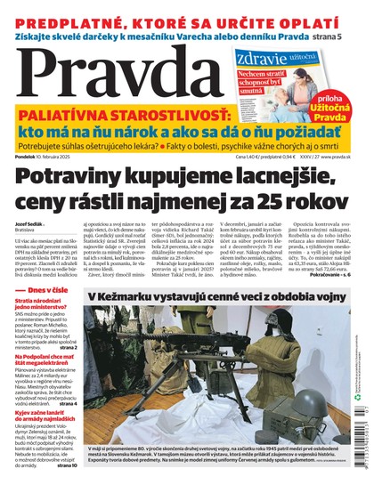 E-magazín Denník Pravda 10. 2. 2025 - OUR MEDIA SR a. s.