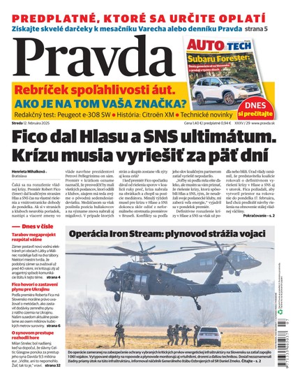 E-magazín Denník Pravda 12. 2. 2025 - OUR MEDIA SR a. s.