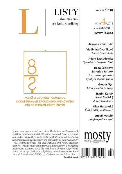 E-magazín Listy 4/2018 - Listy, dvouměsíčník pro kulturu a dialog
