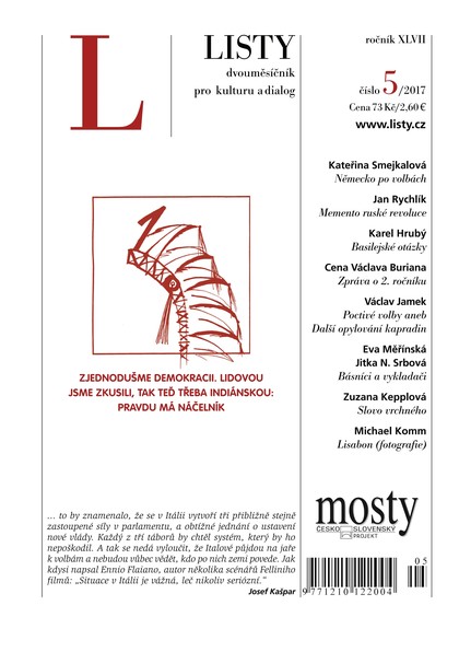 E-magazín Listy 5/2017 - Listy, dvouměsíčník pro kulturu a dialog