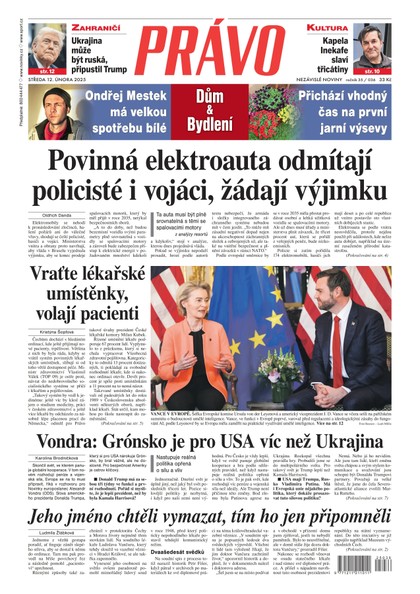 E-magazín Deník Právo - 12.2.2025 - Borgis, a.s.
