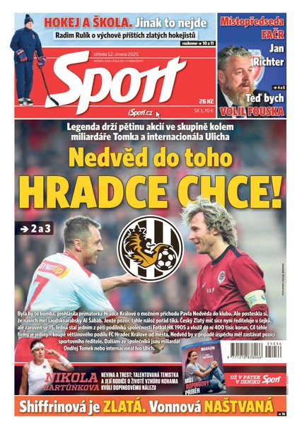 E-magazín Sport - 12.02.2025 - CZECH NEWS CENTER a. s.