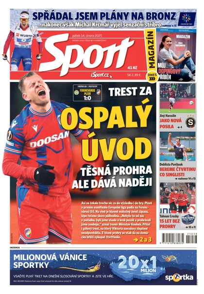E-magazín Sport - 14.02.2025 - CZECH NEWS CENTER a. s.