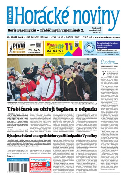 E-magazín Horácké noviny 08/2025 - Horácké noviny