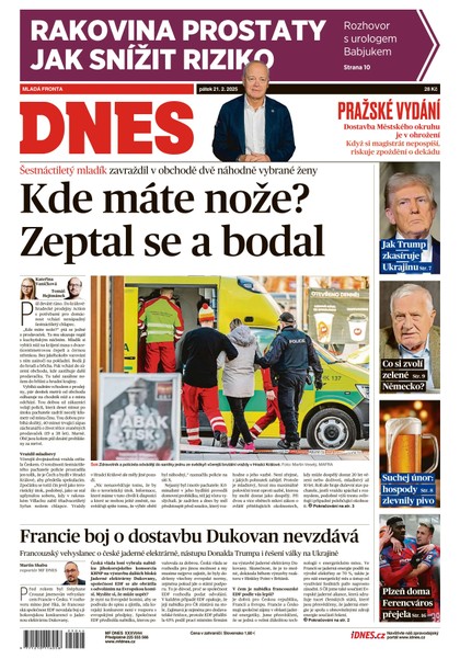E-magazín MF DNES - 21.02.2025 - MAFRA, a.s.