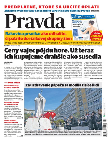 E-magazín Denník Pravda 24. 2. 2025 - OUR MEDIA SR a. s.