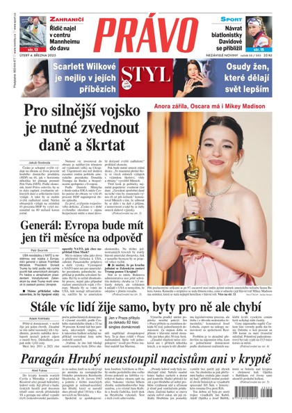 E-magazín Deník Právo - 4.3.2025 - Borgis, a.s.