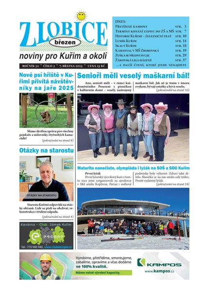 E-magazín Zlobice noviny pro Kuřim a okolí 3/2025 - Noviny Zlobice