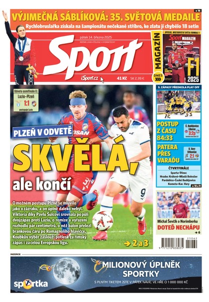 E-magazín Sport - 14.03.2025 - CZECH NEWS CENTER a. s.