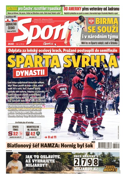 E-magazín Sport - 25.03.2025 - CZECH NEWS CENTER a. s.