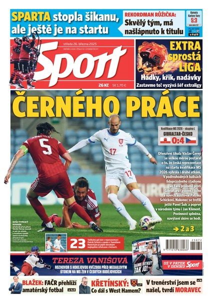 E-magazín Sport - 26.03.2025 - CZECH NEWS CENTER a. s.