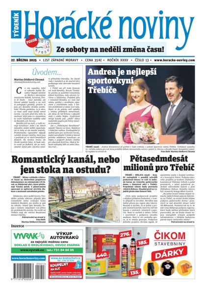 E-magazín Horácké noviny 13/2025 - Horácké noviny
