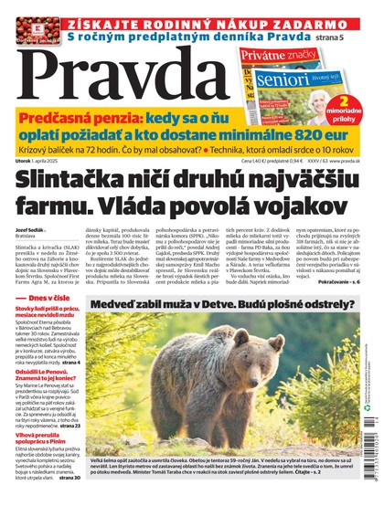 E-magazín Denník Pravda 1. 4. 2025 - OUR MEDIA SR a. s.