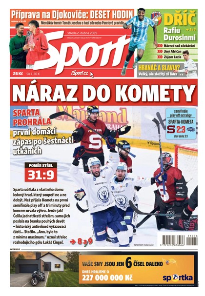 E-magazín Sport - 02.04.2025 - CZECH NEWS CENTER a. s.