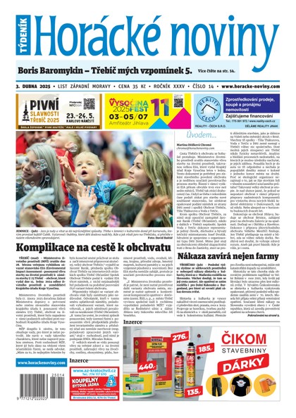 E-magazín Horácké noviny 14/2025 - Horácké noviny