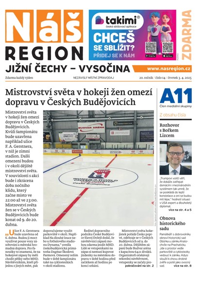E-magazín Náš Region - Jižní Čechy 14/2025 - A 11 s.r.o.