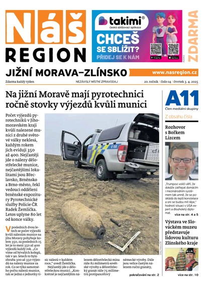 E-magazín Náš Region - Jižní Morava/Zlínsko 14/2025 - A 11 s.r.o.