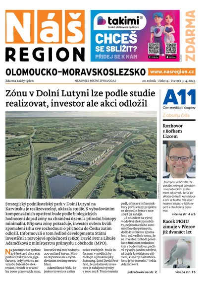 E-magazín Náš Region - Olomoucko/Moravskoslezsko 14/2025 - A 11 s.r.o.