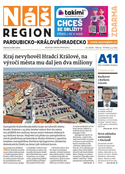 E-magazín Náš Region - Pardubicko/Královéhradecko 14/2025 - A 11 s.r.o.