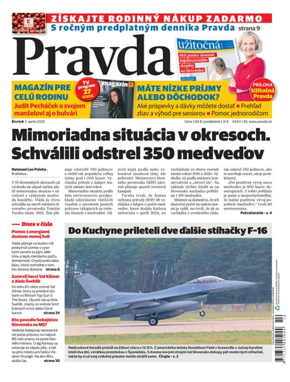 E-magazín Denník Pravda 3. 4. 2025 - OUR MEDIA SR a. s.