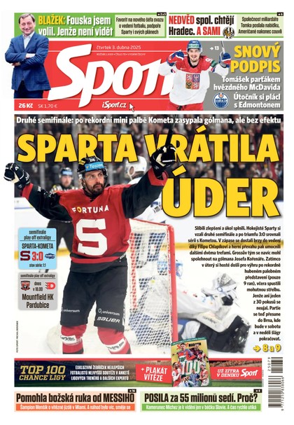 E-magazín Sport - 03.04.2025 - CZECH NEWS CENTER a. s.