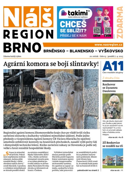 E-magazín Náš Region - Brno 15/2025 - A 11 s.r.o.