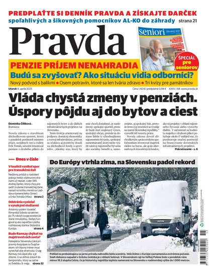 E-magazín Denník Pravda 08. 04. 2025 - OUR MEDIA SR a. s.