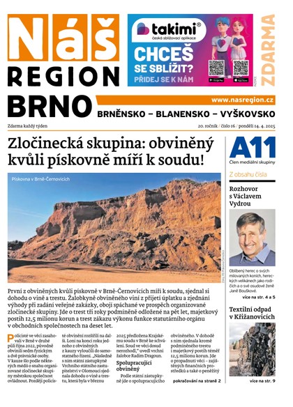 E-magazín Náš Region - Brno 16/2025 - A 11 s.r.o.