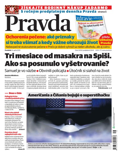 E-magazín Denník Pravda 14. 04. 2025 - OUR MEDIA SR a. s.