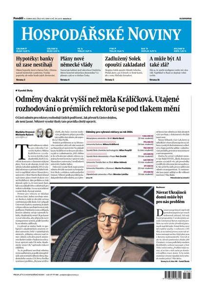E-magazín HN 073 - 14.4.2025 - Economia, a.s.
