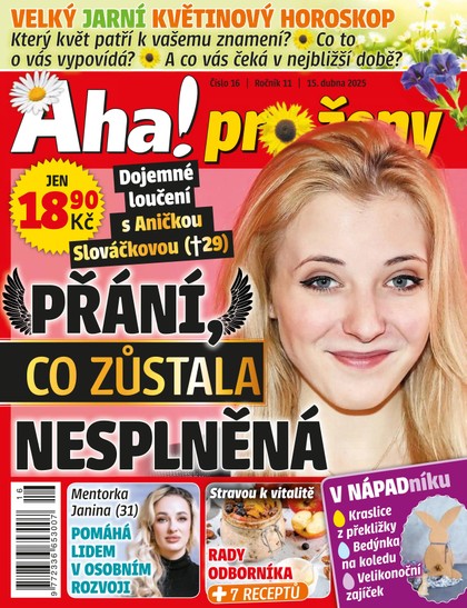 E-magazín AHA! PRO ŽENY - 16/2025 - CZECH NEWS CENTER a. s.