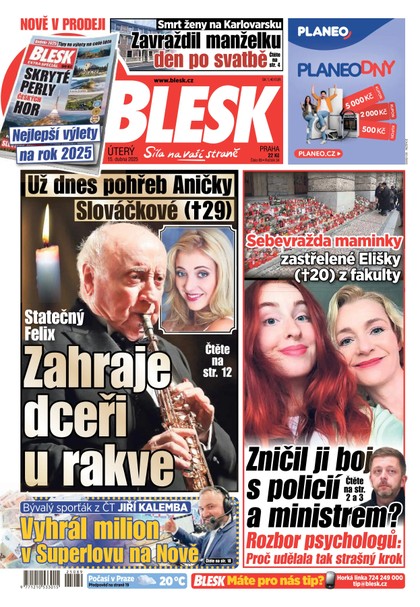 E-magazín Blesk - 15.04.2025 - CZECH NEWS CENTER a. s.