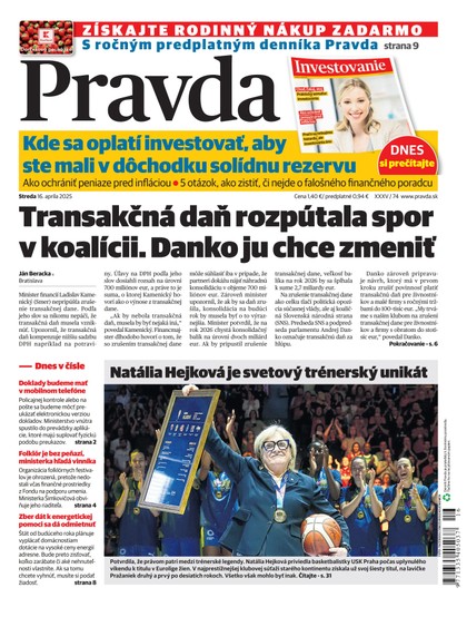 E-magazín Denník Pravda 16. 4. 2025 - OUR MEDIA SR a. s.