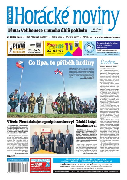 E-magazín Horácké noviny 16/2025 - Horácké noviny