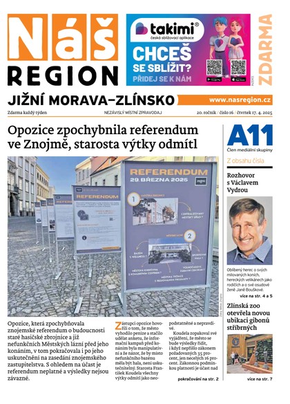 E-magazín Náš Region - Jižní Morava/Zlínsko 16/2025 - A 11 s.r.o.