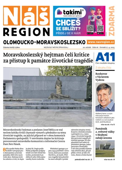 E-magazín Náš Region - Olomoucko/Moravskoslezsko 16/2025 - A 11 s.r.o.