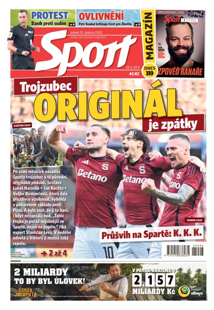 E-magazín Sport - 25.04.2025 - CZECH NEWS CENTER a. s.