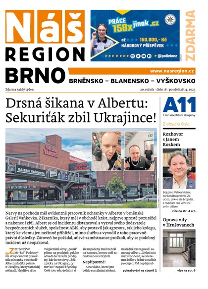 E-magazín Náš Region - Brno 18/2025 - A 11 s.r.o.