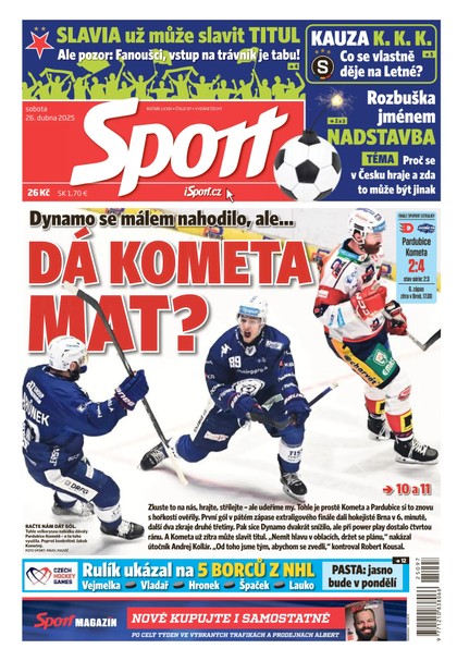 E-magazín Sport - 26.04.2025 - CZECH NEWS CENTER a. s.