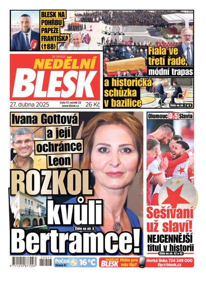 E-magazín NEDĚLNÍ BLESK - 27.04.2025 - CZECH NEWS CENTER a. s.