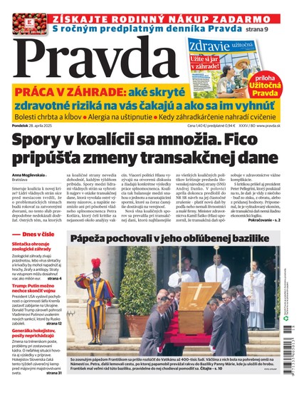 E-magazín Denník Pravda 28. 4. 2025 - OUR MEDIA SR a. s.