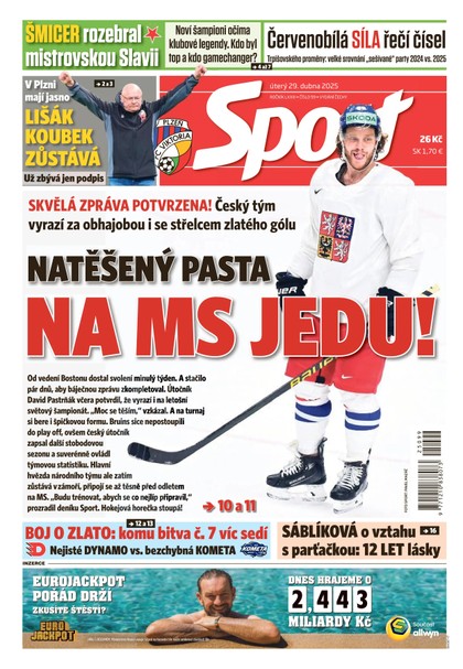 E-magazín Sport - 29.04.2025 - CZECH NEWS CENTER a. s.