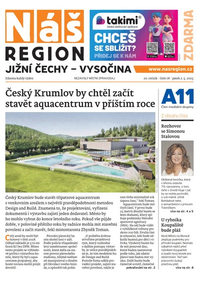E-magazín Náš Region - Vysočina 18/2025 - A 11 s.r.o.