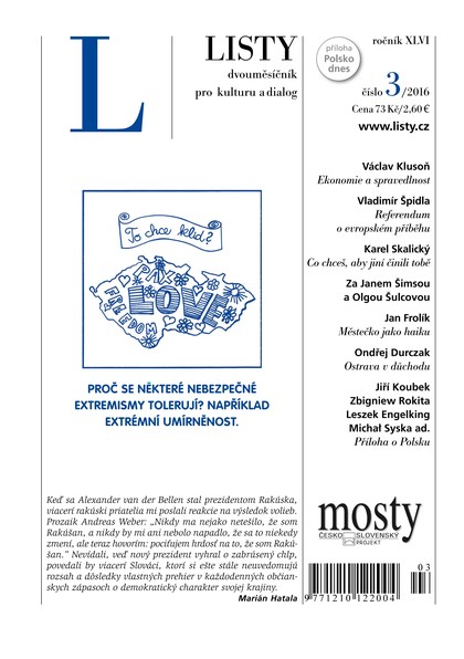 E-magazín Listy 3/2016 - Listy, dvouměsíčník pro kulturu a dialog