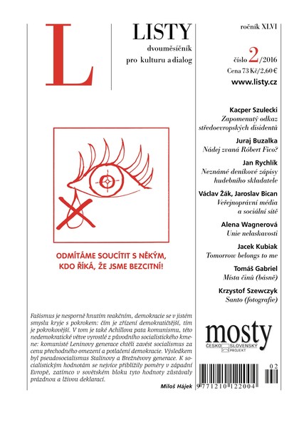 E-magazín Listy 2/2016 - Listy, dvouměsíčník pro kulturu a dialog
